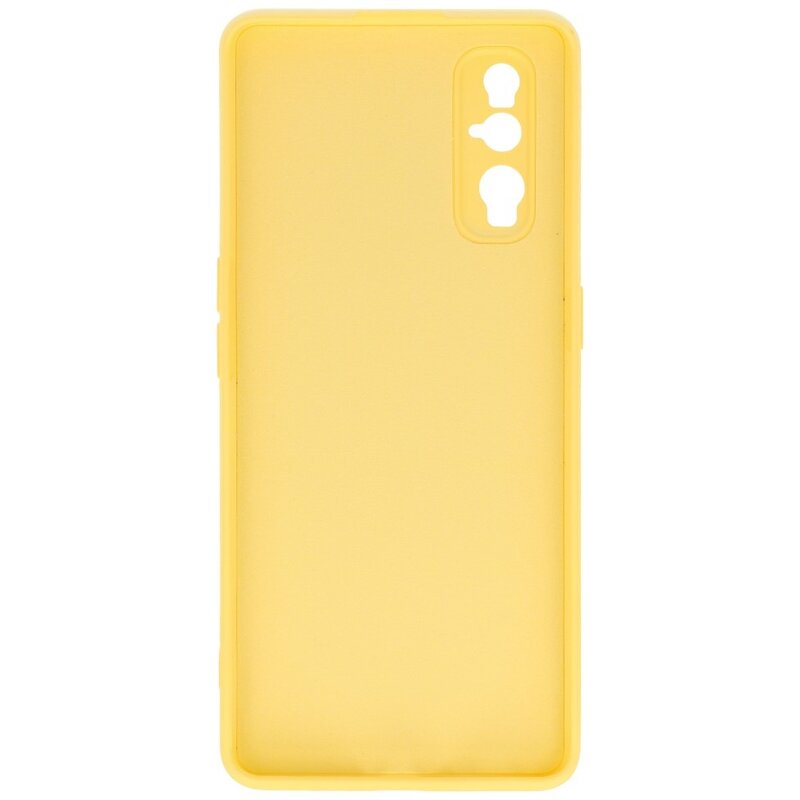 Custodia in TPU color moda spessa 2,0 mm per Oppo Find X2 giallo
