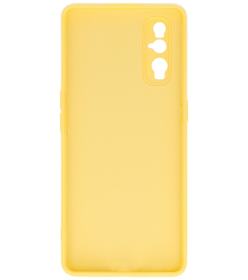 Coque en TPU couleur tendance de 2,0 mm d'épaisseur pour Oppo Find X2 jaune
