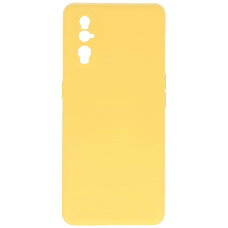 Carcasa de TPU de color de moda de 2.0 mm de espesor para Oppo Find X2 Amarillo