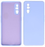 2.0mm Thick Fashion Color TPU Case for Oppo Find X2 Purple