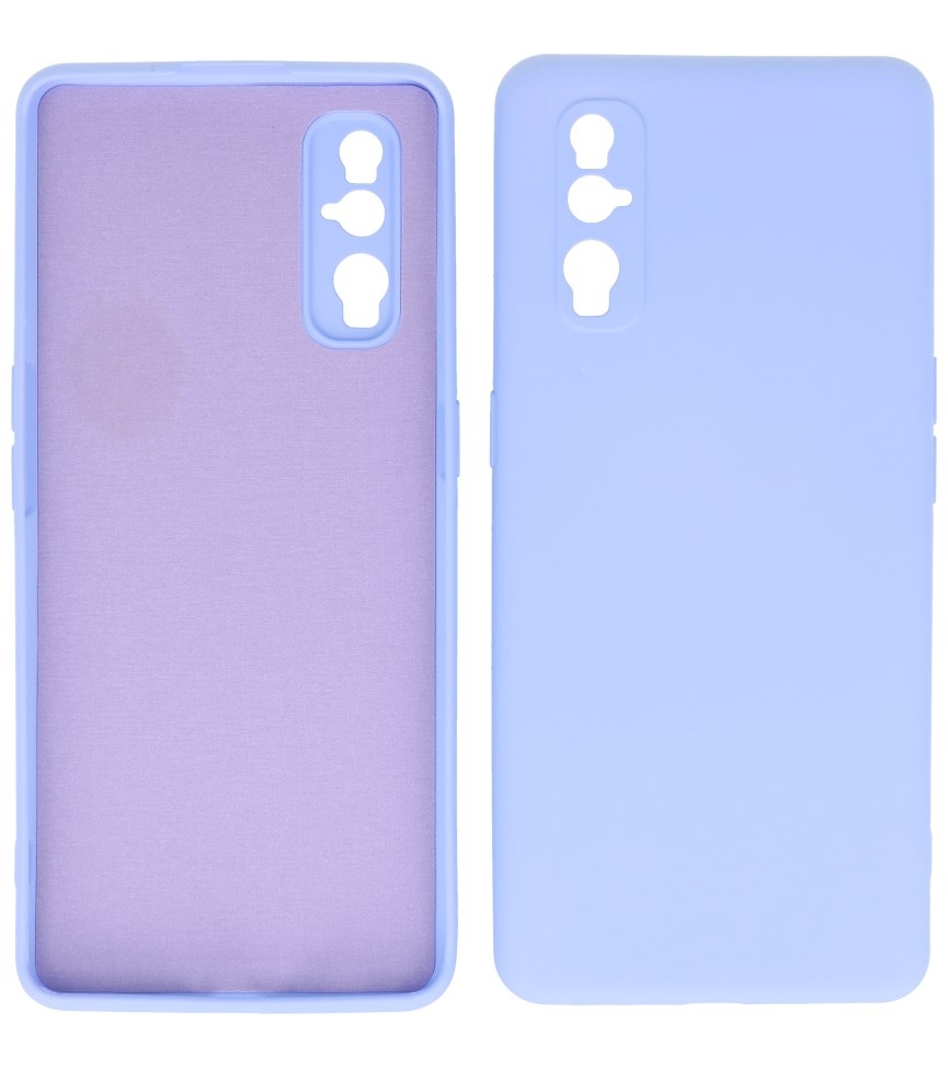 2.0mm Thick Fashion Color TPU Case for Oppo Find X2 Purple