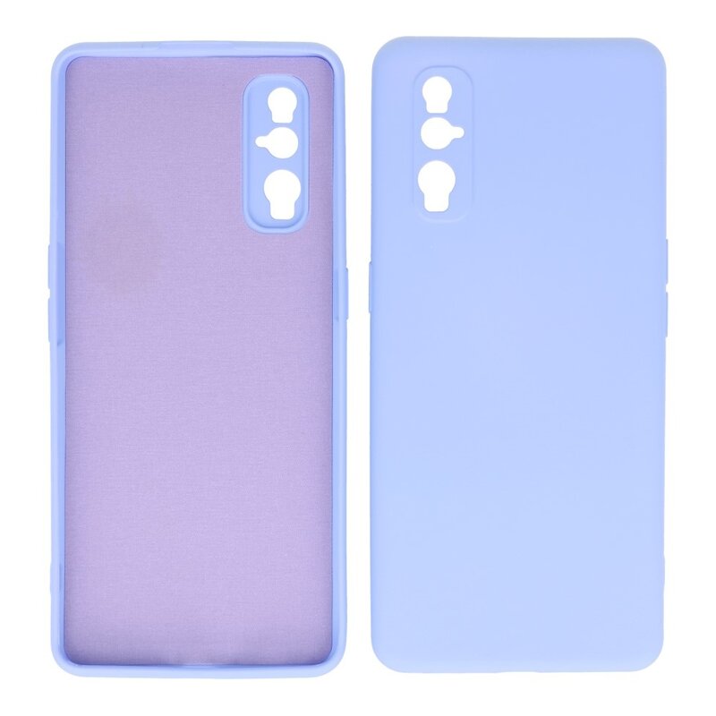 2.0mm Thick Fashion Color TPU Case for Oppo Find X2 Purple