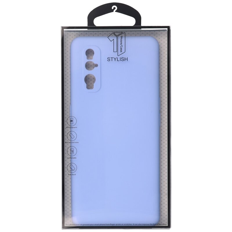 Custodia in TPU di colore moda spesso 2,0 mm per Oppo Find X2 Purple