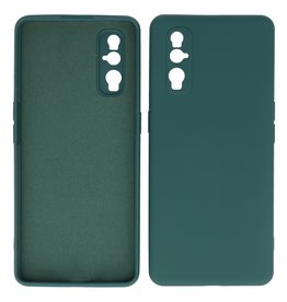 Custodia in TPU di colore moda spesso 2,0 mm Oppo Find X2 verde scuro