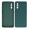 Custodia in TPU di colore moda spesso 2,0 mm Oppo Find X2 verde scuro