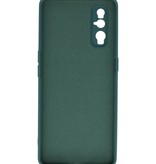 Estuche de TPU de color de moda grueso de 2.0 mm para Oppo Find X2 Verde oscuro