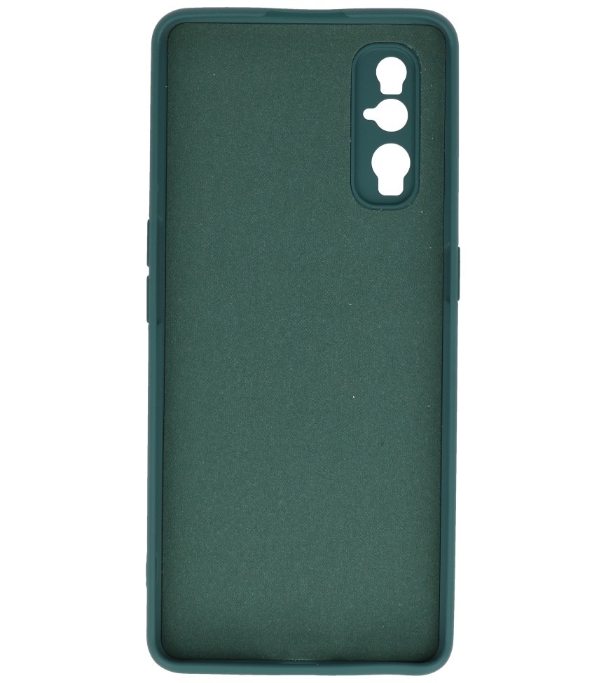 2,0 mm tyk mode farve TPU taske til Oppo Find X2 mørkegrøn
