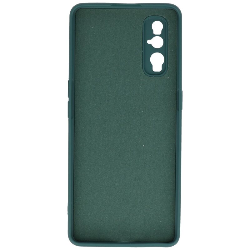 Custodia in TPU color moda spessa 2,0 mm per Oppo Find X2 verde scuro