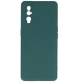 2,0 mm tyk mode farve TPU taske til Oppo Find X2 mørkegrøn