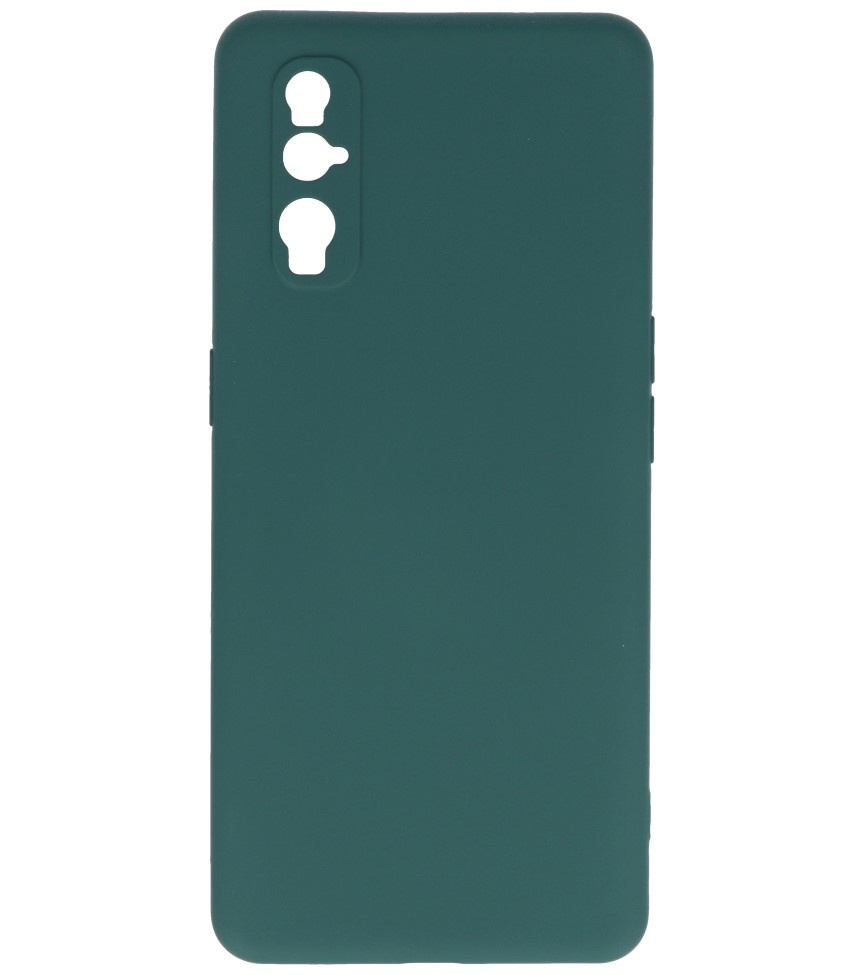 2.0mm Thick Fashion Color TPU Case for Oppo Find X2 Dark Green