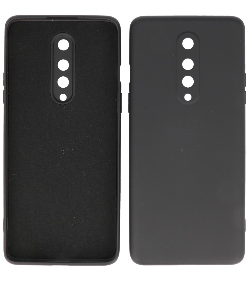 2.0mm Dikke Fashion Color TPU Hoesje voor OnePlus 8 Zwart