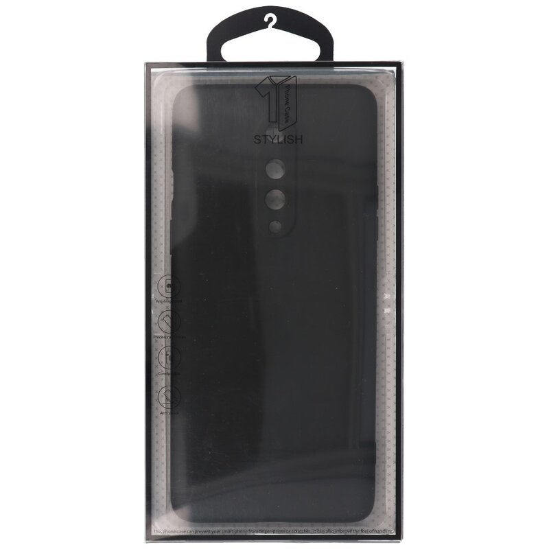 2,0 mm tyk mode farve TPU taske til OnePlus 8 sort