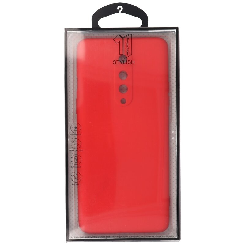 Custodia in TPU color moda spessa 2,0 mm per OnePlus 8 rosso