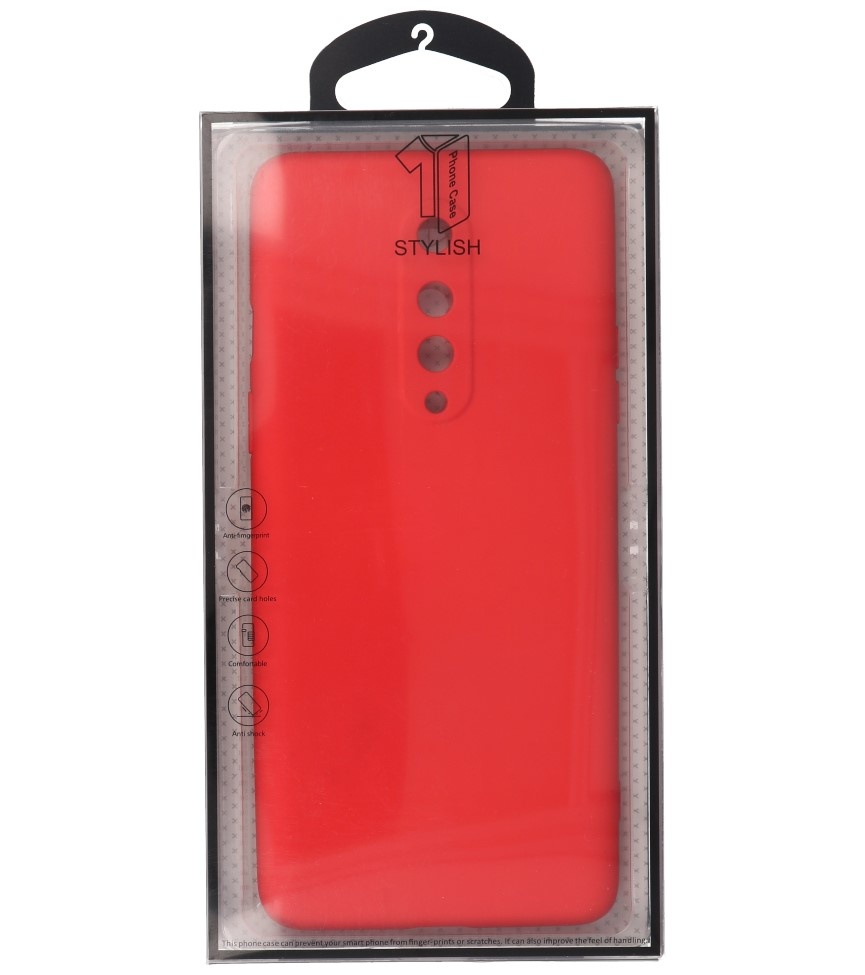 Custodia in TPU color moda spessa 2,0 mm per OnePlus 8 rosso