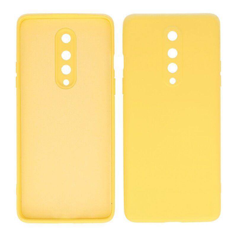 2,0 mm tyk mode farve TPU taske til OnePlus 8 gul