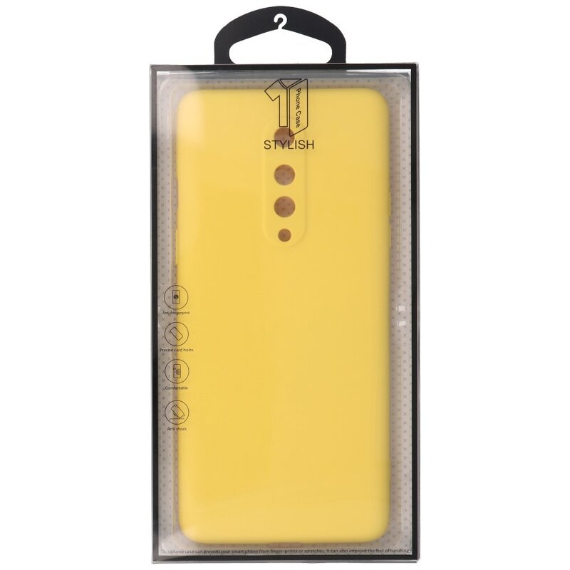 2,0 mm tyk mode farve TPU taske til OnePlus 8 gul
