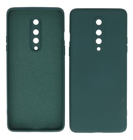 Funda de TPU de color de moda gruesa de 2,0 mm OnePlus 8 verde oscuro