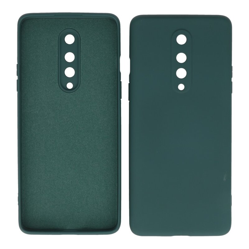 2,0 mm tyk mode farve TPU taske til OnePlus 8 mørkegrøn