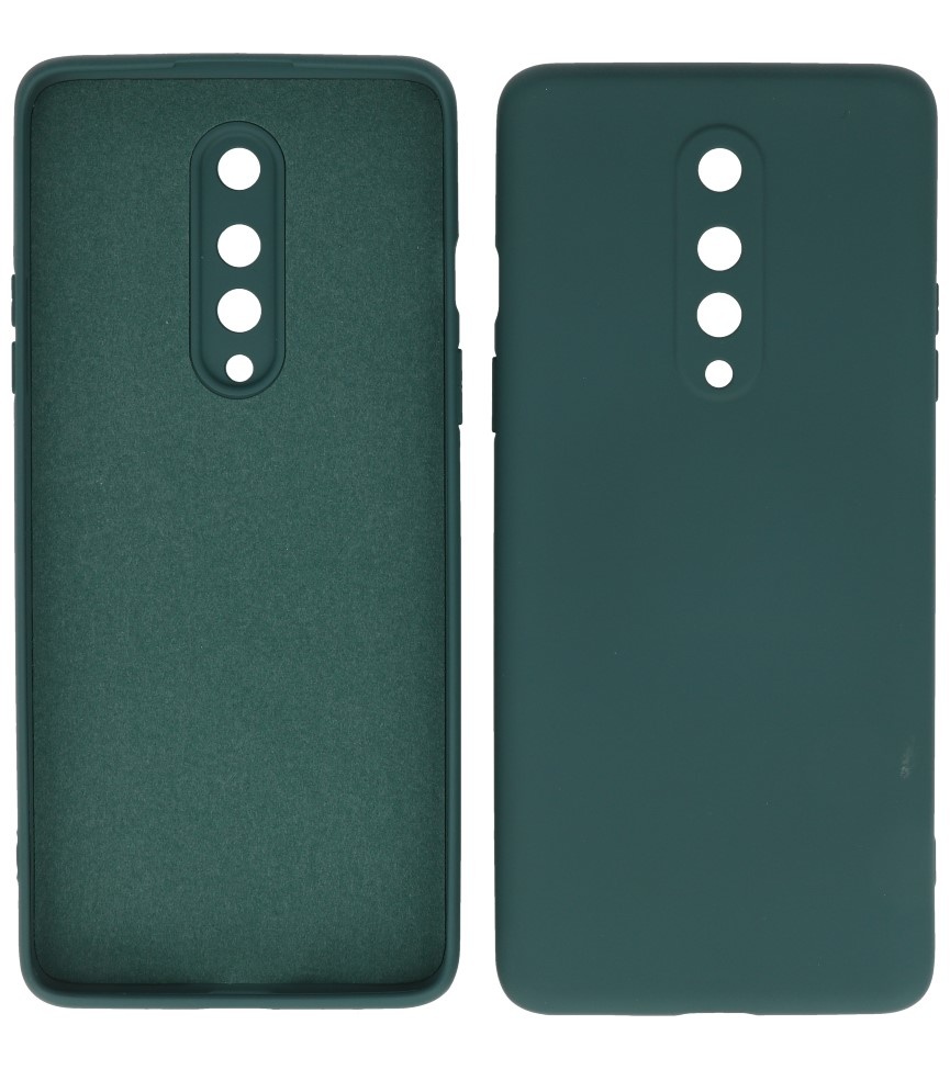Coque en TPU Fashion Color de 2,0 mm d'épaisseur pour OnePlus 8 Vert Foncé