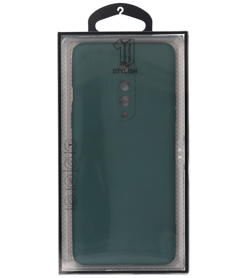 2,0 mm tyk mode farve TPU taske til OnePlus 8 mørkegrøn