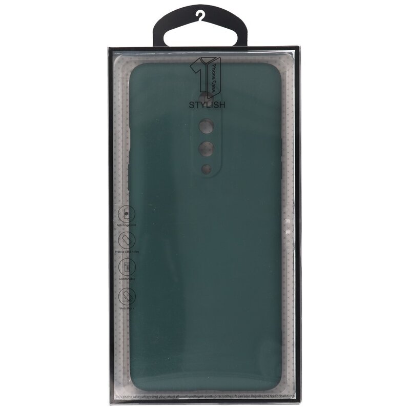 2,0 mm tyk mode farve TPU taske til OnePlus 8 mørkegrøn
