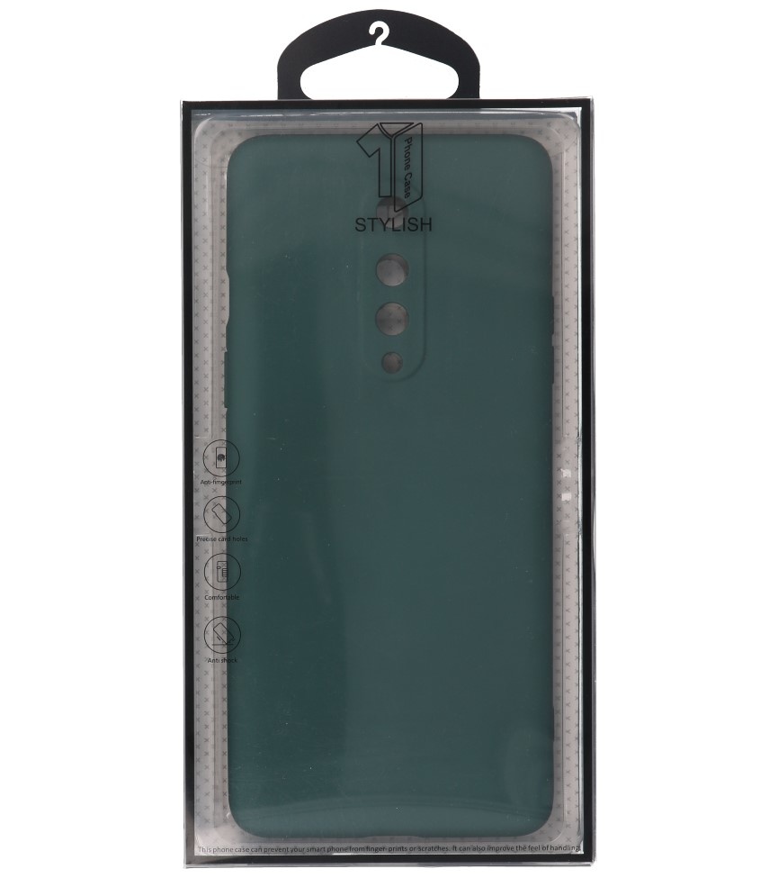 Custodia in TPU color moda spessa 2,0 mm per OnePlus 8 verde scuro