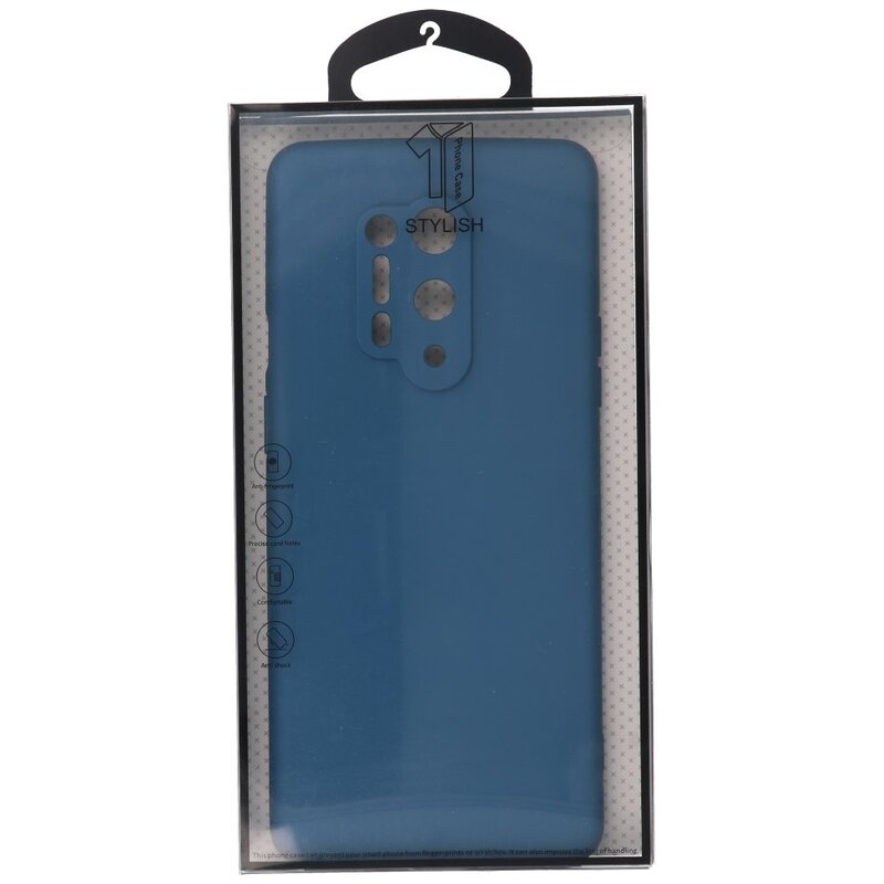 2,0 mm tyk mode farve TPU taske til OnePlus 8 Pro Navy