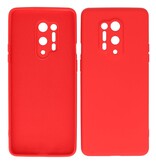 Estuche de TPU de color de moda grueso de 2.0 mm para OnePlus 8 Pro Rojo