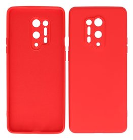 Estuche de TPU de color de moda grueso de 2.0 mm OnePlus 8 Pro rojo