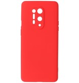 Estuche de TPU de color de moda grueso de 2.0 mm para OnePlus 8 Pro Rojo