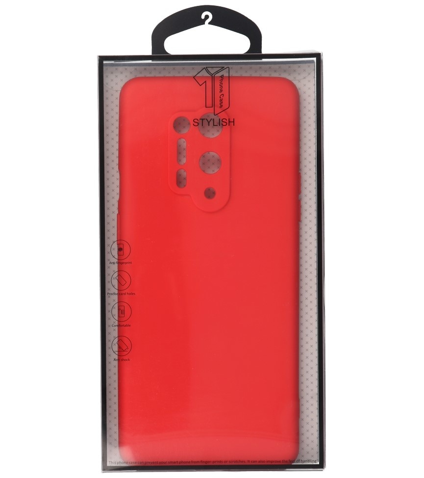 2,0 mm dickes TPU-Gehäuse in Modefarbe für OnePlus 8 Pro Red