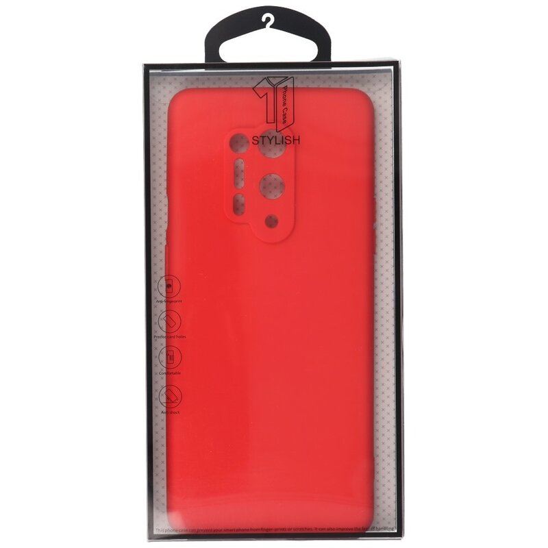 2,0 mm tyk mode farve TPU taske til OnePlus 8 Pro Rød