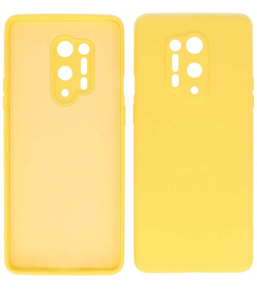 Custodia in TPU color moda spessa 2,0 mm per OnePlus 8 Pro giallo