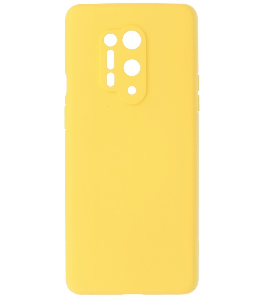 2,0 mm tyk mode farve TPU taske til OnePlus 8 Pro gul