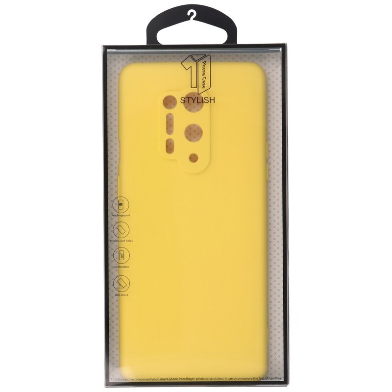 Custodia in TPU color moda spessa 2,0 mm per OnePlus 8 Pro giallo