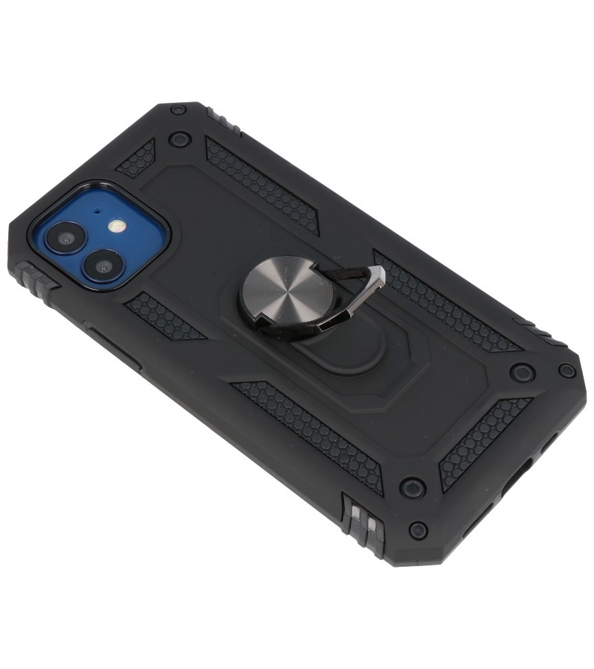 Coque Armor avec anneau pour iPhone 12 Mini Noir