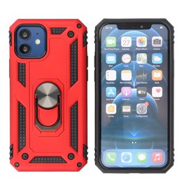 Custodia Armor con supporto ad anello per iPhone 12 Mini Red