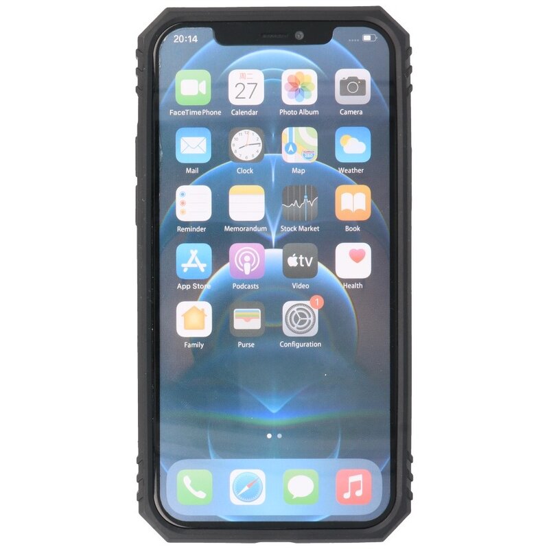 Funda Armor con Soporte para Anillo para iPhone 12 Mini Rojo