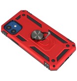 Coque Armor avec anneau pour iPhone 12 Mini Rouge