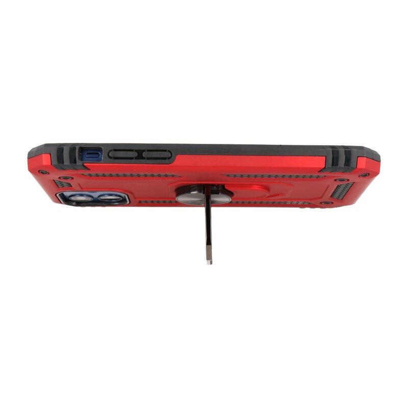 Funda Armor con Soporte para Anillo para iPhone 12 Mini Rojo