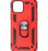 Coque Armor avec anneau pour iPhone 12 Mini Rouge