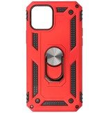 Armor-etui med ringholder til iPhone 12 Mini Red