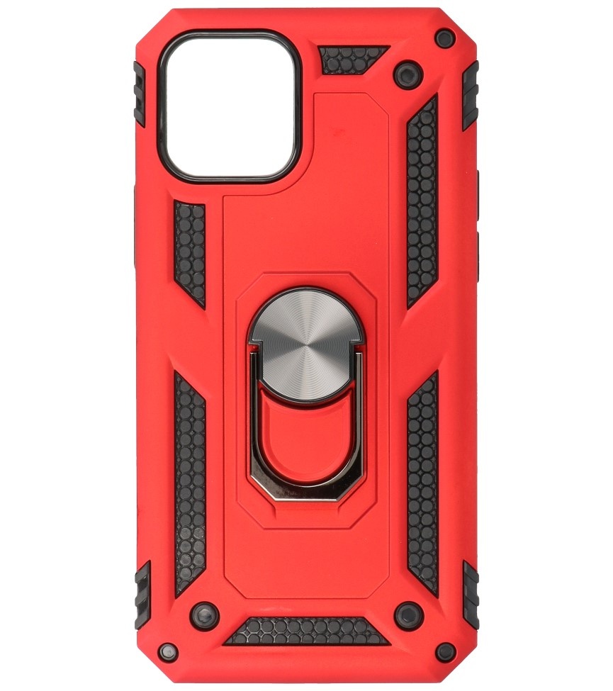 Funda Armor con Soporte para Anillo para iPhone 12 Mini Rojo