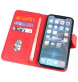 Bookstyle Wallet Cases Cover pour iPhone 12 mini Rouge