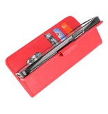 Bookstyle Wallet Cases Cover pour iPhone 12 mini Rouge