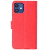 Funda Bookstyle Wallet Cases para iPhone 12 mini Rojo