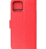 Bookstyle Wallet Cases Hoes voor iPhone 12 mini Rood