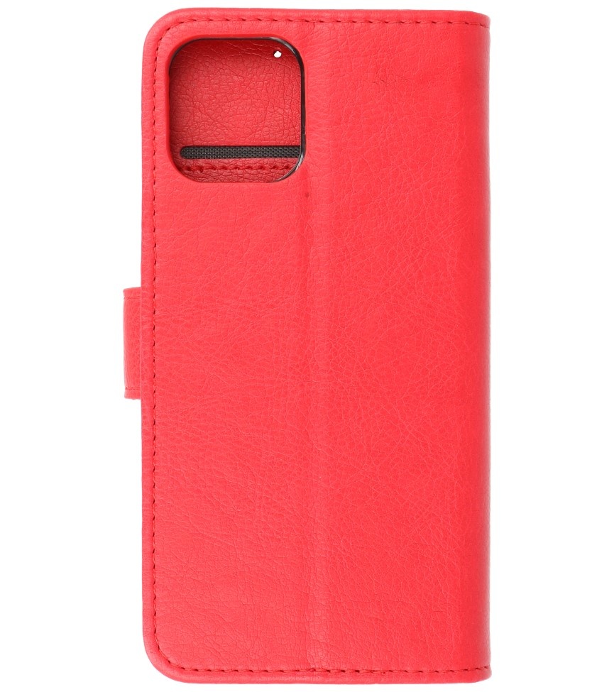 Bookstyle Wallet Cases Hoes voor iPhone 12 mini Rood