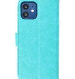 Bookstyle Wallet Cases Cover pour iPhone 12 mini Vert