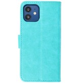 Bookstyle Wallet Cases Hoes voor iPhone 12 mini Groen